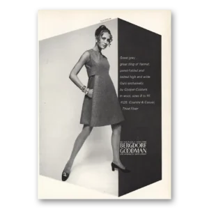 1968 Bergdorf Goodman Print Ad | Great Grey Cooper Couture