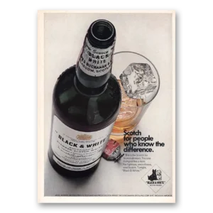 1968 Black and White Scotch Print Ad | People Who Know