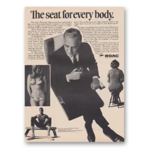 1968 British Airways BOAC Print Ad | Every Body
