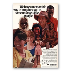 1968 British Airways BOAC Print Ad | Unforgettable