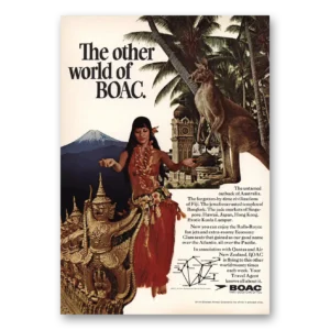 1968 British Airways BOAC Print Ad | The Other World Of Boac