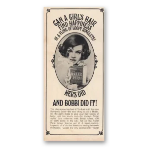 1968 Bobbi Roller Perm Print Ad | Find Happiness