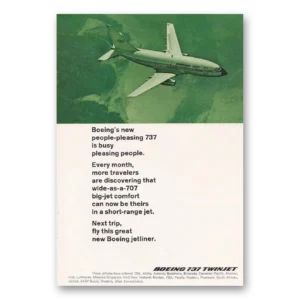 1968 Boeing 737 Print Ad | People Pleasing