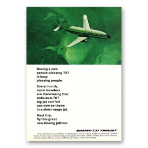 1968 Boeing 737 Print Ad | Twinjet