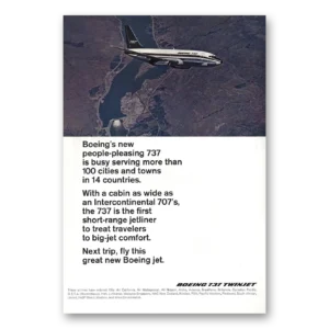 1968 Boeing 737 Print Ad | People Pleasing