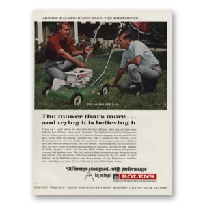 1968 Bolens Lawn Mower Print Ad | Arnold Palmer
