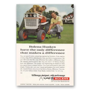 1968 Bolens Husky Tractor Print Ad | Only Difference