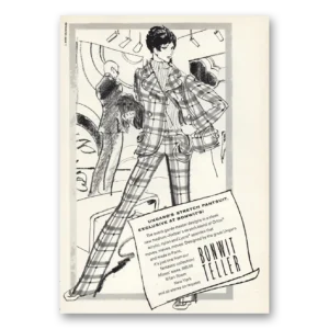 1968 Bonwit Teller Print Ad | Ungaro Stretch Pantsuit