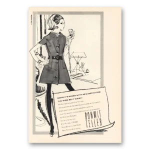 1968 Bonwit Teller Print Ad | Wide Belt Waist