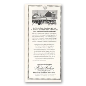 1968 Brooks Brothers Print Ad | Gift Certificates
