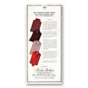 1968 Brooks Brothers Print Ad | Sports Shirts Good Looking Knits