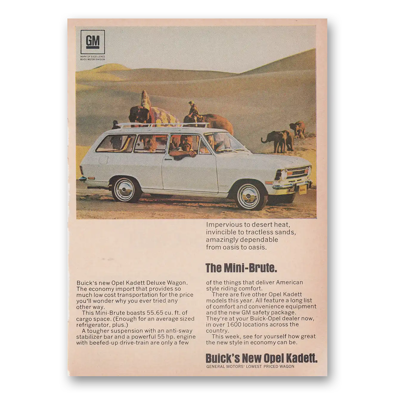 1968 Buick Opel Kadett Print Ad | Mini Brute