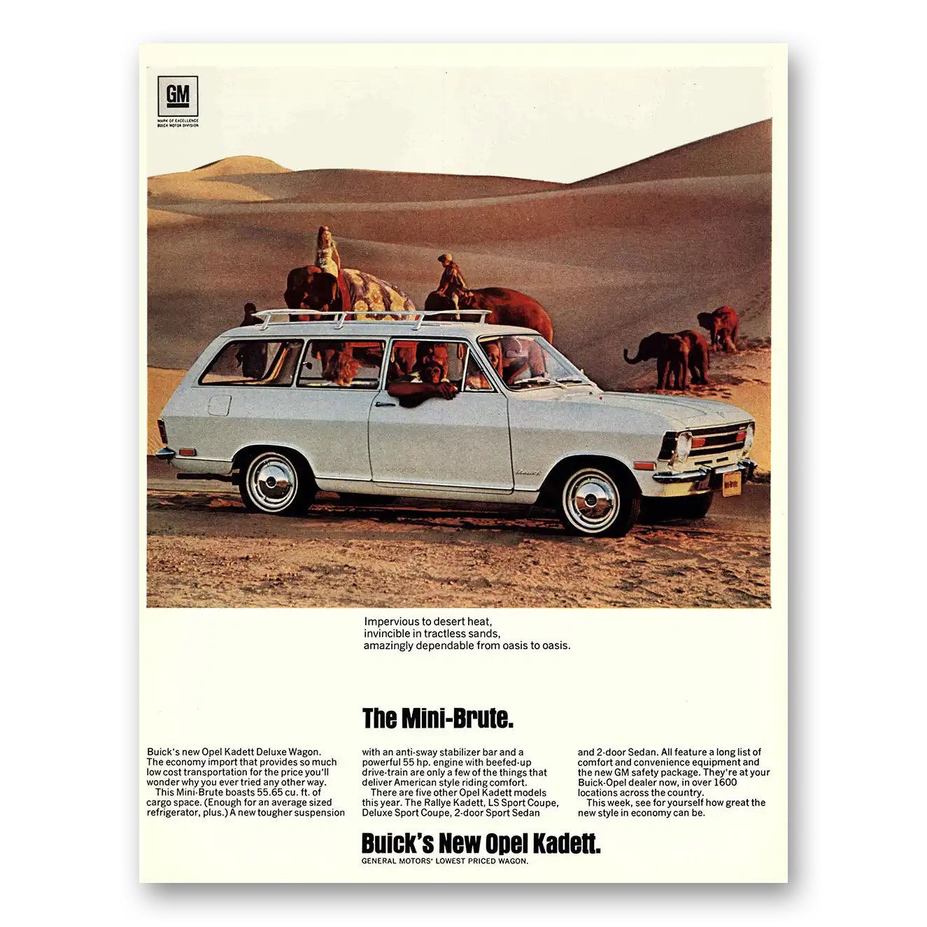 1968 Buick Opel Kadett Print Ad | Mini Brute