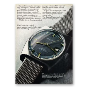 1968 Bulova Watch Print Ad | Oceanographer