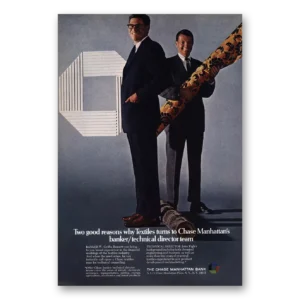 1968 Chase Manhattan Bank Print Ad | Textiles