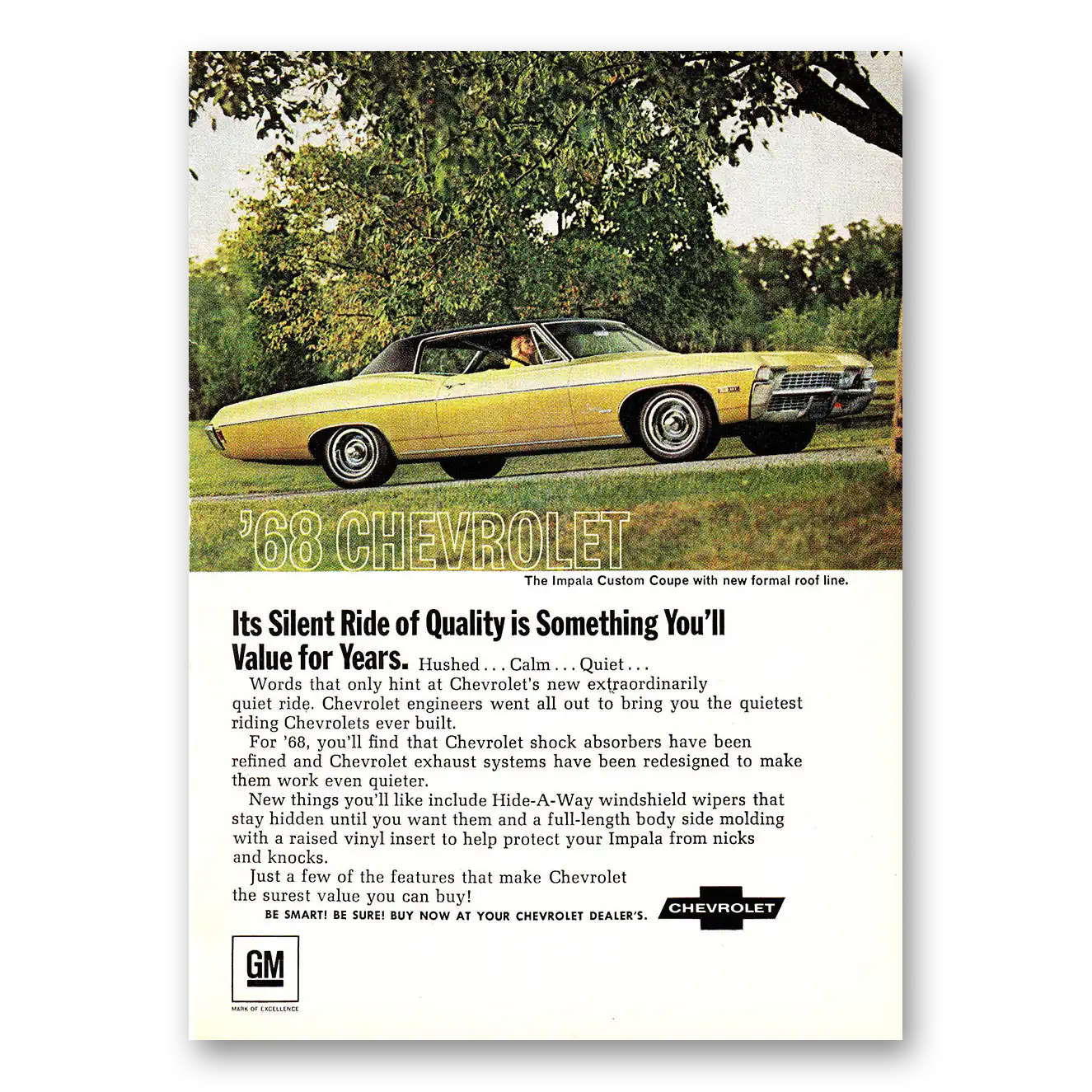 1968 Chevrolet Impala Print Ad | Silent Ride
