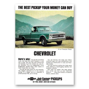 1968 Chevrolet Job Tamer Pickups Print Ad | Best Pickup