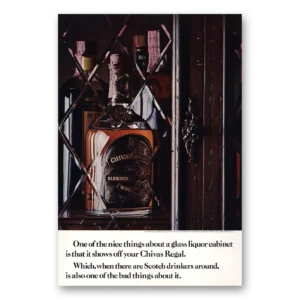 1968 Chivas Regal Print Ad | Glass Liquor Cabinet