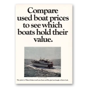 1968 Chris Craft Print Ad | Compare Used Boat Prices