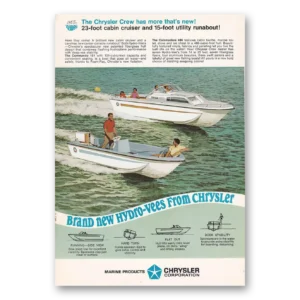 1968 Chrysler Marine Print Ad | Marine Hydro Vees