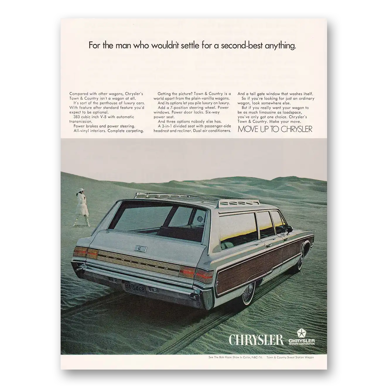 1968 Chrysler Town and Country Print Ad | Second Best