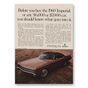 1968 Chrysler Imperial Print Ad | Buy Imperial