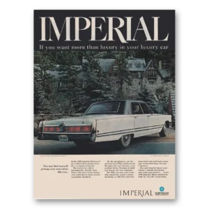 1968 Chrysler Imperial Print Ad | You Want More