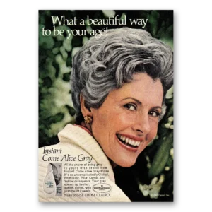 1968 Clairol Come Alive Gray Print Ad | Beautiful Way