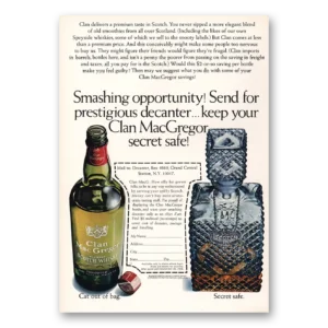 1968 Clan MacGregor Scotch Print Ad | Prestigious