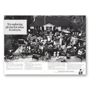 1968 Continental Insurance Print Ad | Try Replacing All This