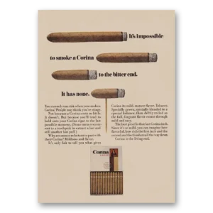 1968 Corina Cigars Print Ad | Impossible Smoke