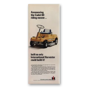 1968 Cub Cadet Print Ad | Riding Mower