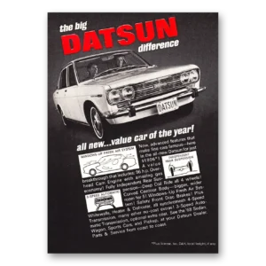 1968 Datsun Sedan Print Ad | Big Difference