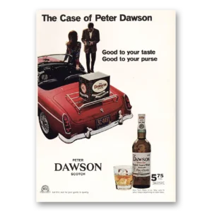 1968 Peter Dawson Scotch Print Ad | The Case Of Peter Dawson