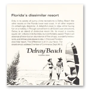 1968 Delray Beach Florida Print Ad | Dissimilar Resort