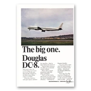 1968 Douglas DC8 Print Ad | The Big One Douglas Dc8
