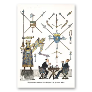 1968 New England Life Insurance Print Ad | Coat Of Arms