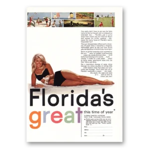 1968 Florida Print Ad | Floridas Great This Time Of Year