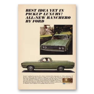 1968 Ford Ranchero Print Ad | Pickup Luxury