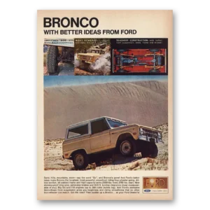 1968 Ford Bronco Print Ad | Better Ideas From Ford
