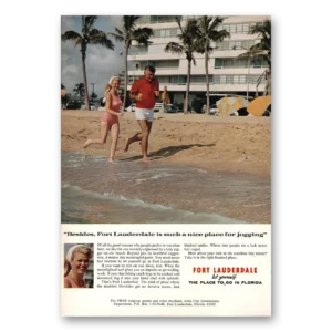 1968 Fort Lauderdale Florida Print Ad | Nice Place For Jogging
