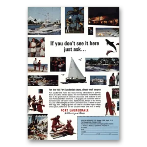 1968 Fort Lauderdale Florida Print Ad | Just Ask