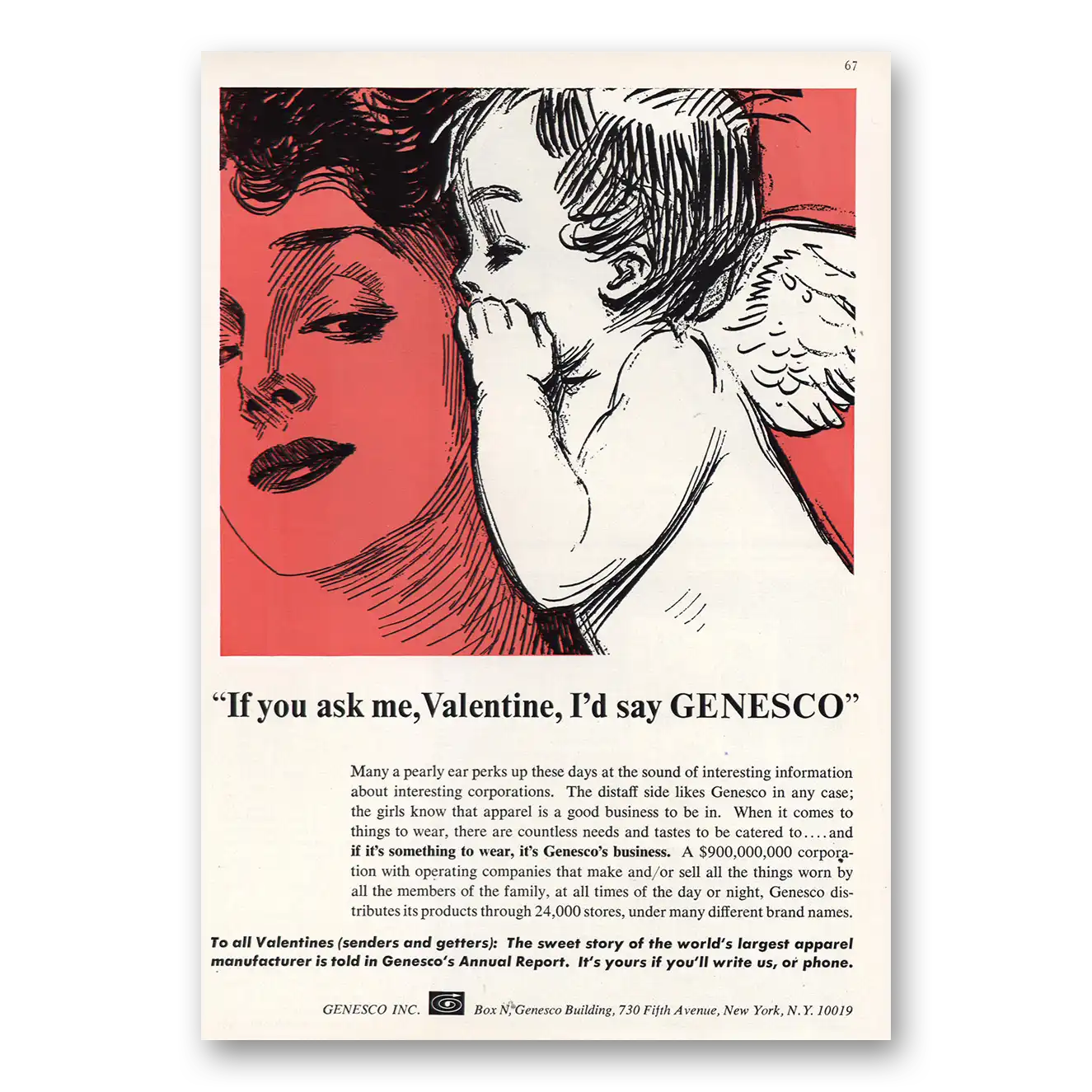 1968 Genesco Print Ad | If You Ask Me Valentine
