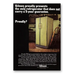 1968 Gibson Refrigerator Print Ad | Does Not Carry