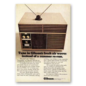 1968 Gibson Air Conditioner Print Ad | Tune In Gibsons