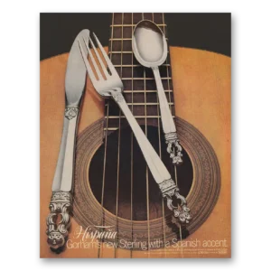 1968 Gorham Silver Print Ad | Spanish Accent