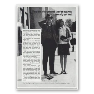 1968 Gray Line Print Ad | Tourists Pretend