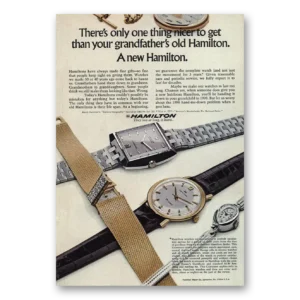 1968 Hamilton Watch Print Ad | Grandfather