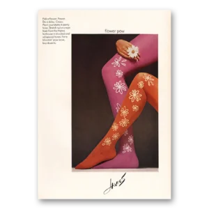 1968 Hanes Hosiery Print Ad | Flower Pow