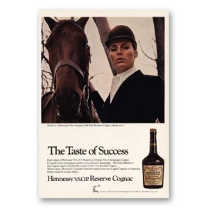 1968 Hennessy Cognac Print Ad | Very Superior Old Pale Reserve